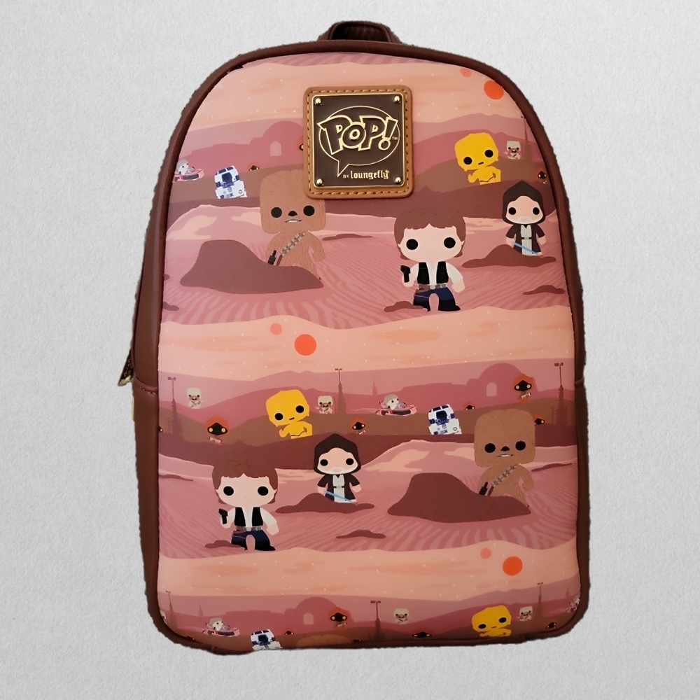 Loungefly Star Wars Pop! Character Backpack - Brown and Pink